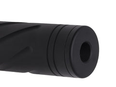 SLONG AIRSOFT ワイドホール ショートサプレッサー for 14mmCCW BK [デザイン：ディンプル / マーキング / スパイラルフルート / フルート]