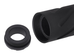 SLONG AIRSOFT ワイドホール ショートサプレッサー for 14mmCCW BK [デザイン：ディンプル / マーキング / スパイラルフルート / フルート]