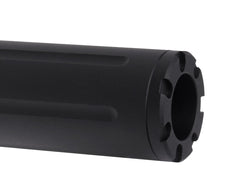 SLONG AIRSOFT ワイドホール ショートサプレッサー for 14mmCCW BK [デザイン：ディンプル / マーキング / スパイラルフルート / フルート]