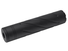 SLONG AIRSOFT ワイドホール ミドルサプレッサー for 14mmCCW BK [デザイン：ディンプル / マーキング / スパイラルフルート / フルート]