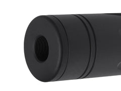 SLONG AIRSOFT ワイドホール ミドルサプレッサー for 14mmCCW BK [デザイン：ディンプル / マーキング / スパイラルフルート / フルート]