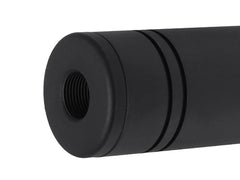 SLONG AIRSOFT ワイドホール ミドルサプレッサー for 14mmCCW BK [デザイン：ディンプル / マーキング / スパイラルフルート / フルート]
