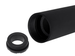 SLONG AIRSOFT ワイドホール ロングサプレッサー for 14mmCCW BK [デザイン：ディンプル / マーキング / スパイラルフルート / フルート]