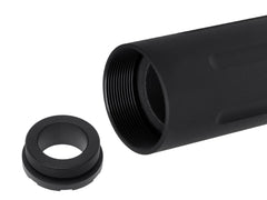 SLONG AIRSOFT ワイドホール ロングサプレッサー for 14mmCCW BK [デザイン：ディンプル / マーキング / スパイラルフルート / フルート]