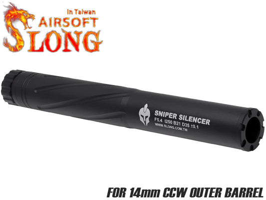 SLONG AIRSOFT ワイドホール スナイパーサプレッサー for 14mmCCW [長さ：275mm / 225mm]