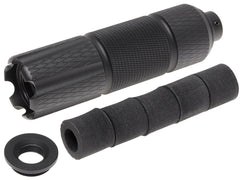 SLONG AIRSOFT 35mm*128mm アルミCNC サプレッサー for 14mmCCW [タイプ：A / B / C / D / E]
