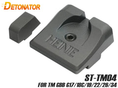 DETONATOR HEINIE Slant Proタイプ フロント&リアスチールサイト マルイGBB [適合：XDM / GLOCK / HK]