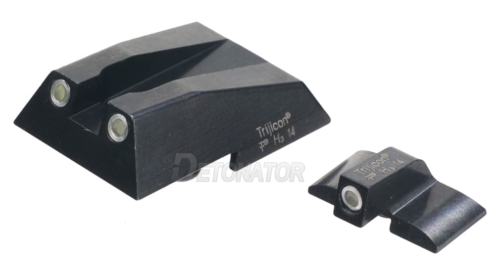 DETONATOR Trijicon フロント&リアスチールサイト マルイ GBB [タイプ・適合：SP-01・XDM / GL-11・GLOCK / GL-01・GLOCK / GL-201・GLOCK / HK-11・HK45 / HK-08・USP / SG-01・P226]