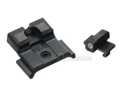 DETONATOR 10-8タイプ フロント&リアスチールサイト [適合：MEU / GLOCK / M&P9]