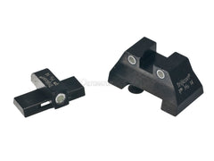 DETONATOR Trijicon フロント&リアスチールサイト マルイ GBB [タイプ・適合：SP-01・XDM / GL-11・GLOCK / GL-01・GLOCK / GL-201・GLOCK / HK-11・HK45 / HK-08・USP / SG-01・P226]