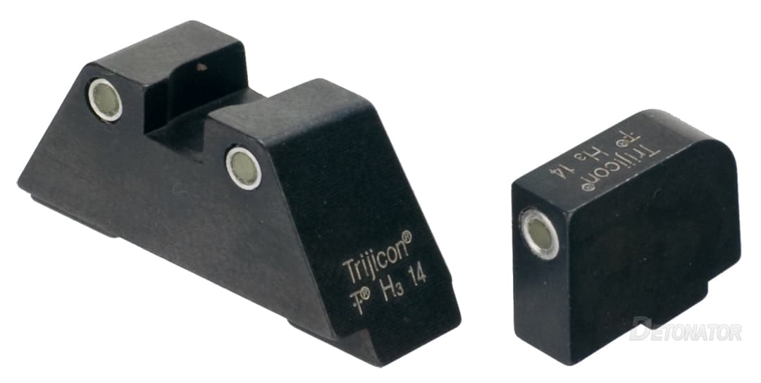 DETONATOR Trijicon フロント&リアスチールサイト マルイ GBB [タイプ・適合：SP-01・XDM / GL-11・GLOCK / GL-01・GLOCK / GL-201・GLOCK / HK-11・HK45 / HK-08・USP / SG-01・P226]