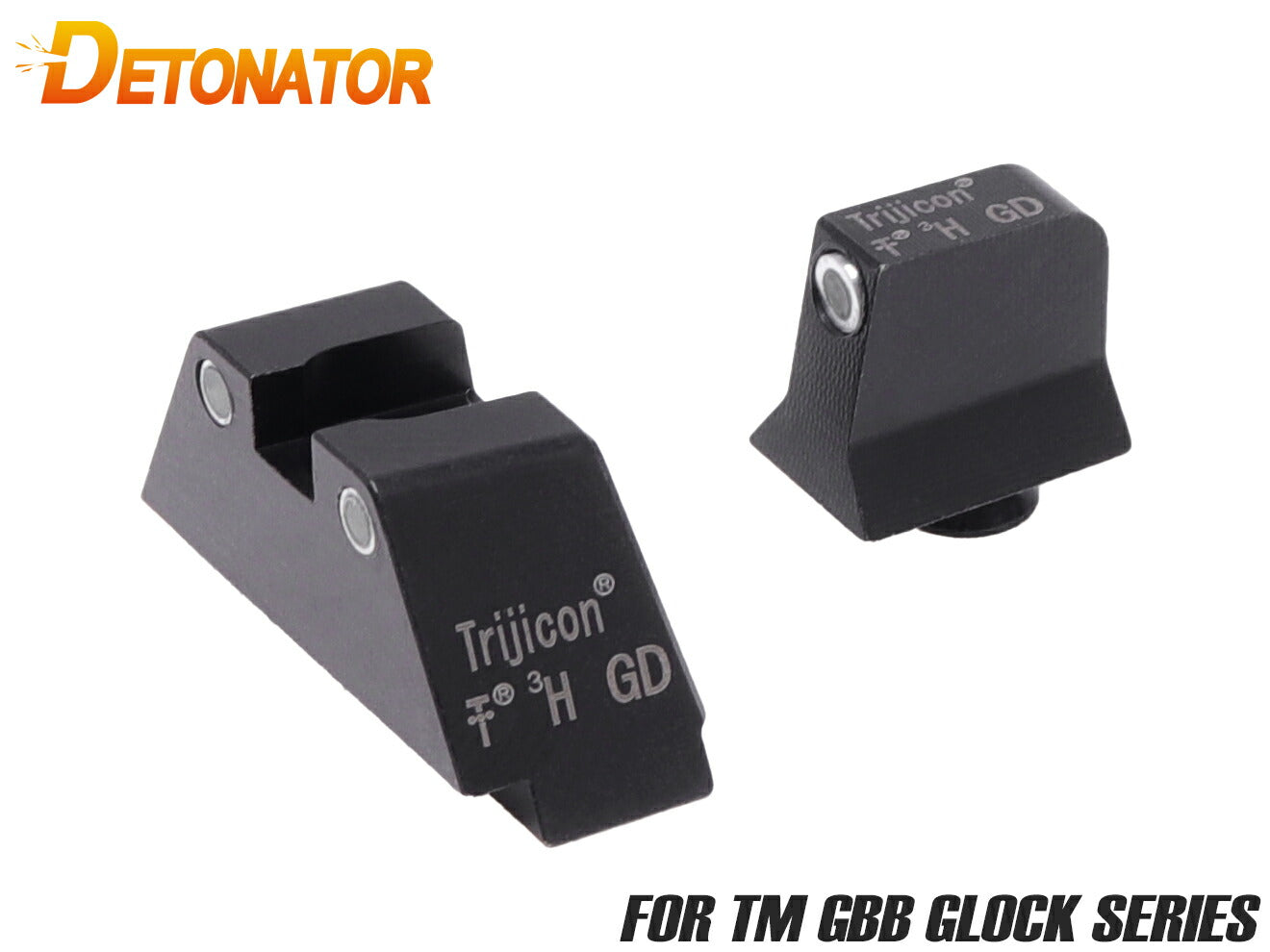 DETONATOR Trijicon フロント&リアスチールサイト マルイ GBB