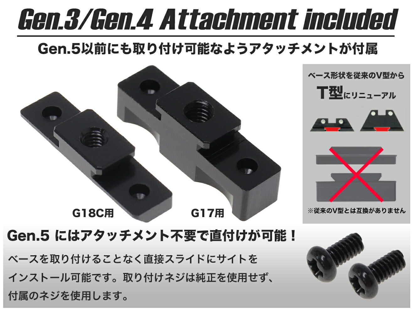 DETONATOR スチールサイト前後セット Trijicon GL-201 サプレッサー