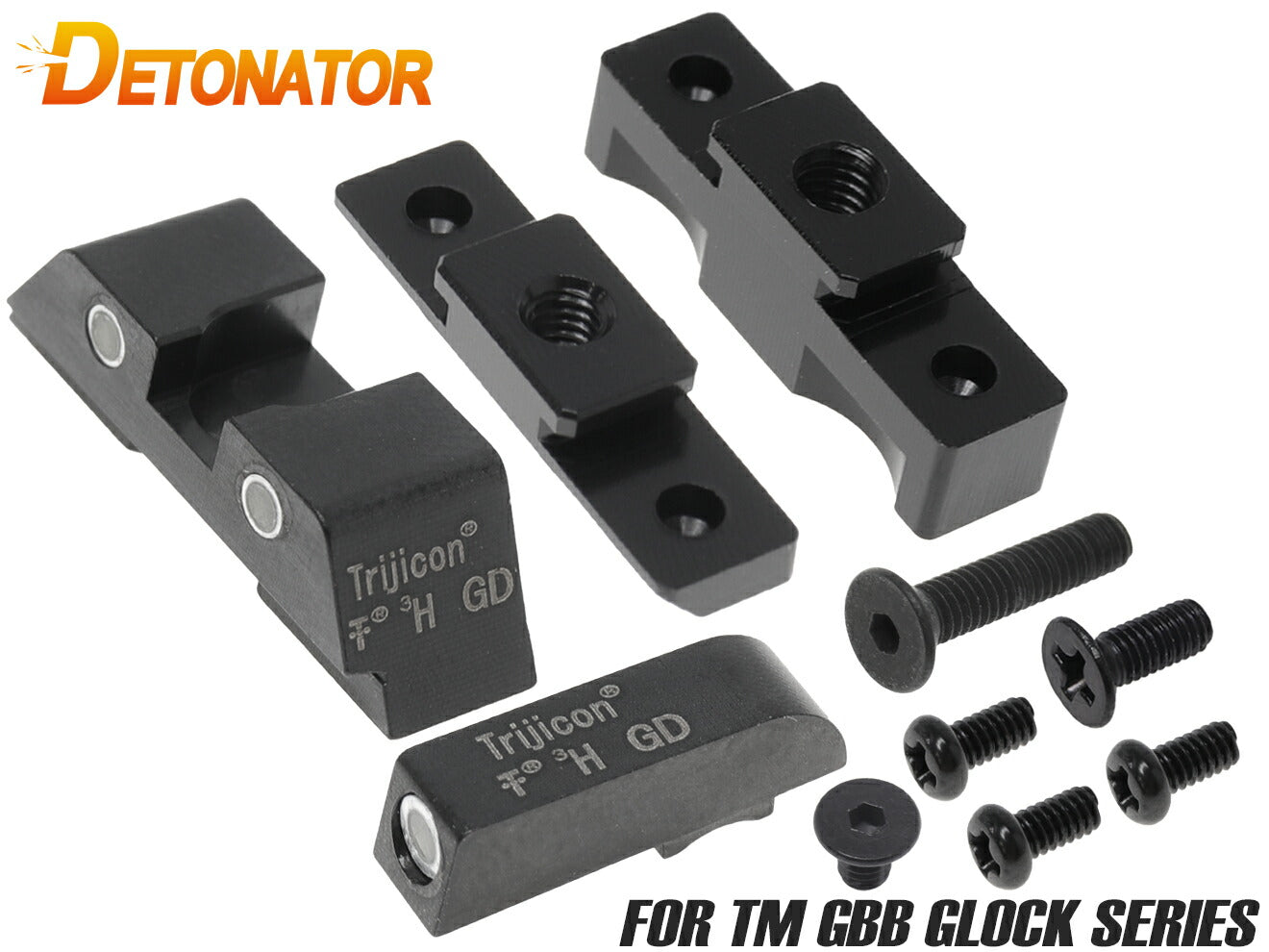 DETONATOR スチールサイト Trijicon GL-01 マルイGLOCK全シリーズ対応