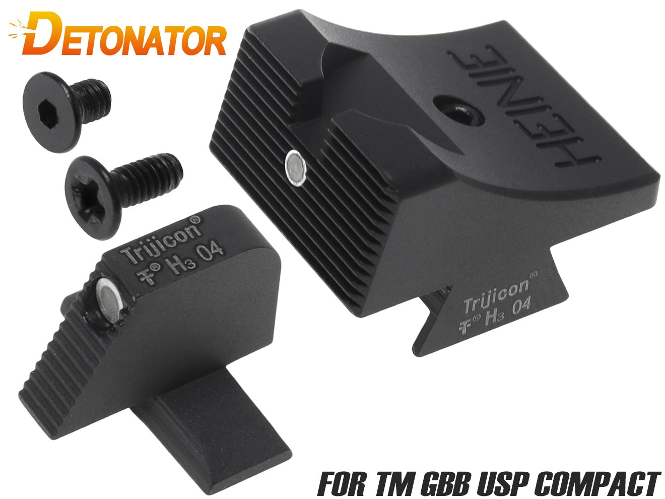 DETONATOR スチールサイト HEINIE Suppressor-Heightタイプ [東京マルイ GBB USPコンパクト用]