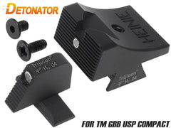 DETONATOR スチールサイト HEINIE Suppressor-Heightタイプ [東京マルイ GBB USPコンパクト用]