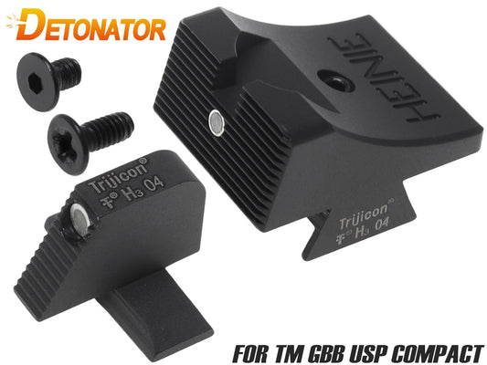 DETONATOR スチールサイト HEINIE Suppressor-Heightタイプ [東京マルイ GBB USPコンパクト用]