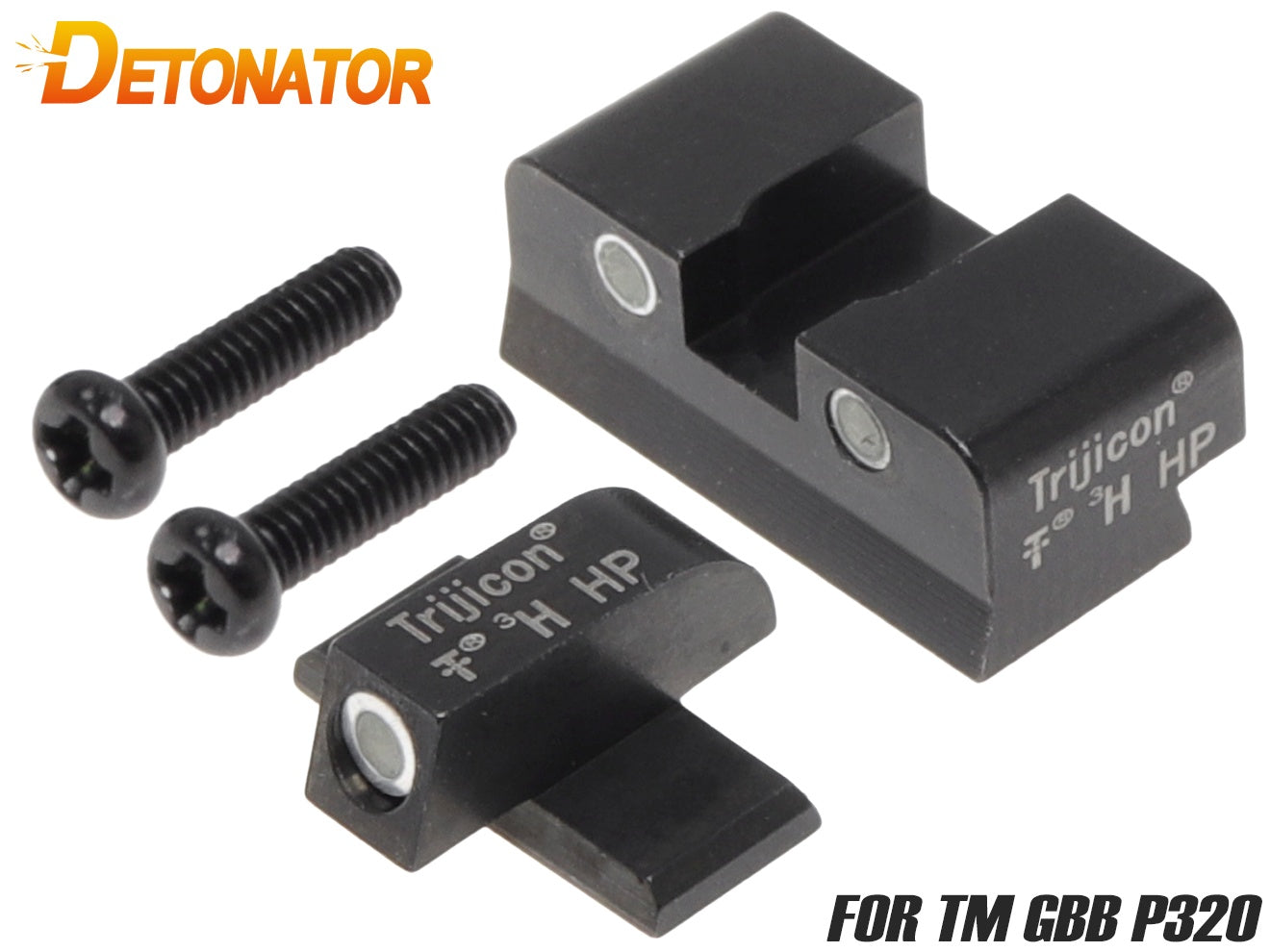 DETONATOR スチールサイト Trijicon for マルイ P320 [タイプ：SG-01タイプ / SG-201タイプ]