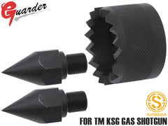 GUARDER スチール タクティカルバレルナット & スパイクピラミッド for マルイ KSG