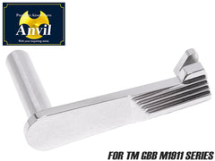 ANVIL CNCスチールスライドストップ セレーション 東京マルイGBB M1911シリーズ用 [カラー：ブラック / シルバー]