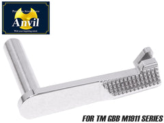 ANVIL CNCスチールスライドストップ チェッカー 東京マルイGBB M1911シリーズ用 [カラー：ブラック / シルバー]