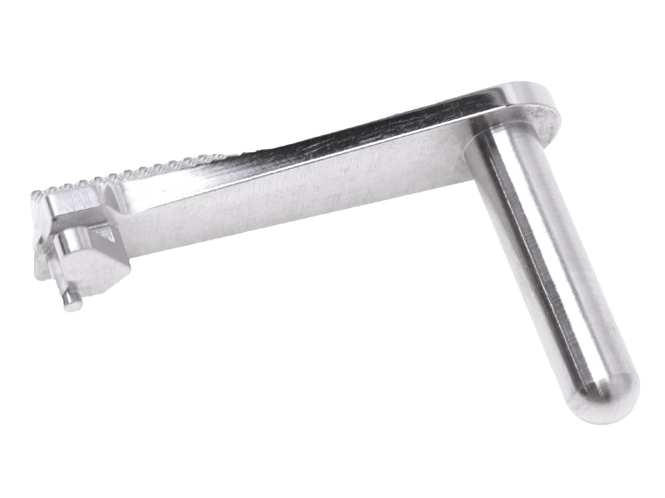 ANVIL CNCスチールスライドストップ チェッカー 東京マルイGBB M1911シリーズ用 [カラー：ブラック / シルバー]