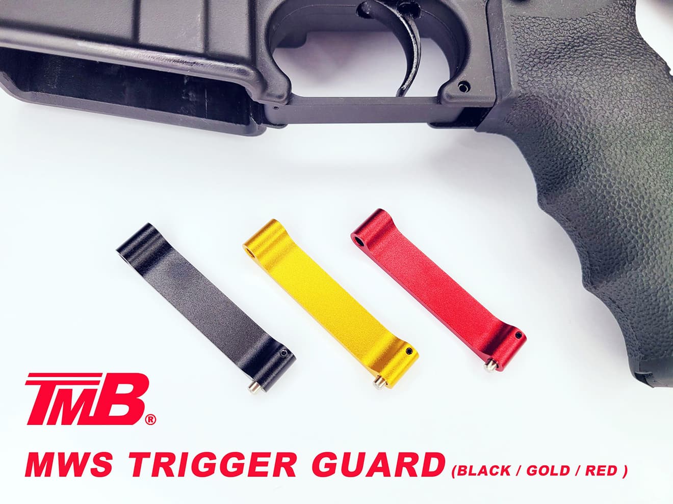 TMB AR-15 アルミCNC トリガーガード for マルイ GBB M4 [ブラック / ゴールド / レッド]【ゆうパケット可】