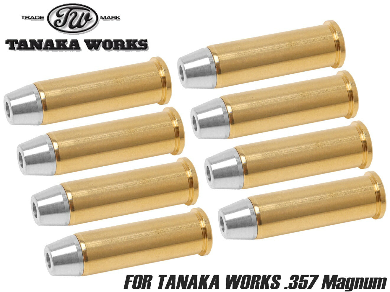 タナカワークス .357 Magnum モデルガン用カートリッジ セット [セット内容：5発 / 6発 / 8発]