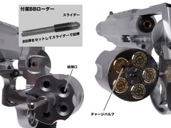 タナカワークス ガスガン S&W M500 ステンレスフィニッシュ ペガサスVer2 [サイズ：8-3/8インチ / 3+1インチ / PC 6.5インチ / PC 10.5インチ]