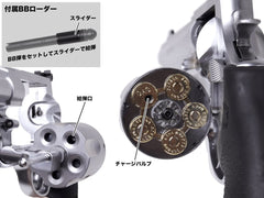 タナカワークス ガスガン S&W M500 ステンレスフィニッシュ ペガサスVer2 [サイズ：8-3/8インチ / 3+1インチ / PC 6.5インチ / PC 10.5インチ]