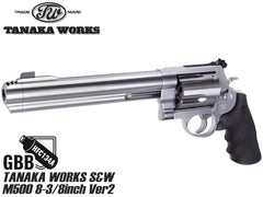 タナカワークス ガスガン S&W M500 ステンレスフィニッシュ ペガサスVer2 [サイズ：8-3/8インチ / 3+1インチ / PC 6.5インチ / PC 10.5インチ]