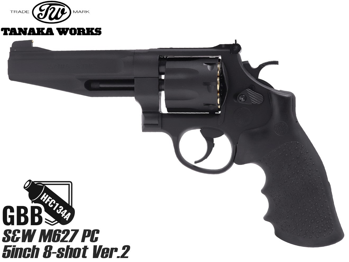 タナカワークス ガスガン M627 Performance Center 8-shot 5inch ペガサスVer.2 [カラー：ステンレスフィニッシュ / ブラック]