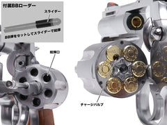 タナカワークス ガスガン COLT パイソン 357 R-model ステンレスフィニッシュ 本体 [サイズ：2.5インチ / 3インチ / 4インチ / 6インチ]