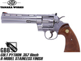タナカワークス ガスガン COLT パイソン 357 R-model ステンレスフィニッシュ 本体 [サイズ：2.5インチ / 3インチ / 4インチ / 6インチ]