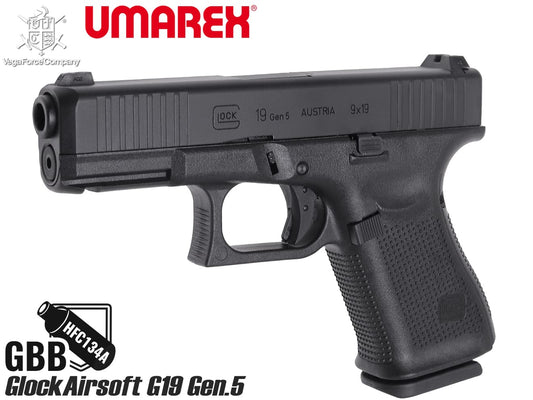 Umarex GlockAirsoft G19 Gen.5 GBBハンドガン (BK)