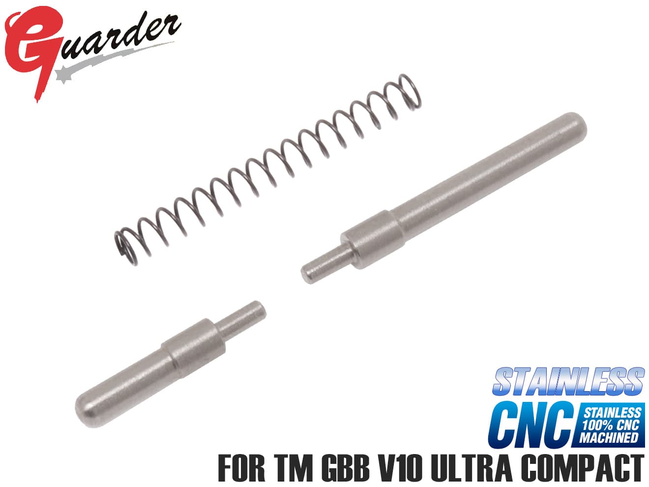 GUARDER ステンレスCNC プランジャーピンセット for マルイ V10 [カラー：ブラック / シルバー]