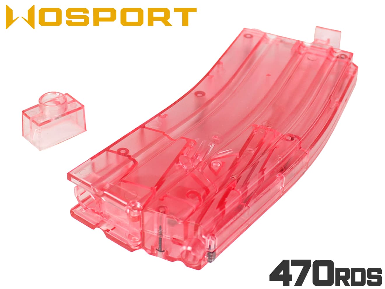 WoSporT 5.56マガジン型 BBローダー 470Rds [カラー：ブラック / ブルー / クリア / グリーン / ピンク / イエロー]