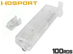WoSporT ピストルマガジン型 BBローダー 100Rds [カラー：ブラック / ブルー / クリア / グリーン / ピンク / イエロー]