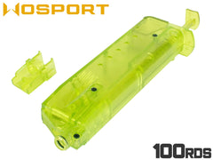 WoSporT ピストルマガジン型 BBローダー 100Rds [カラー：ブラック / ブルー / クリア / グリーン / ピンク / イエロー]