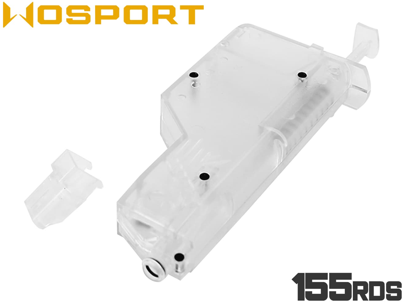 WoSporT ピストルマガジン型 ラージBBローダー 155Rds [カラー：ブラック / ブルー / クリア / グリーン / ピンク / イエロー]