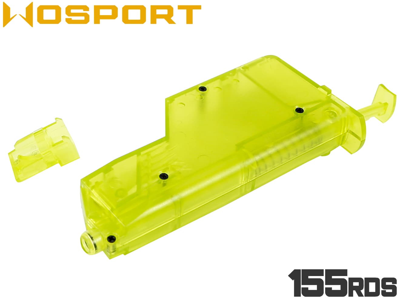 WoSporT ピストルマガジン型 ラージBBローダー 155Rds [カラー：ブラック / ブルー / クリア / グリーン / ピンク / イエロー]