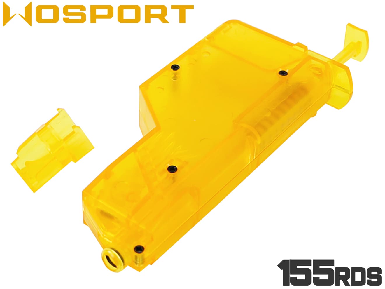 WoSporT ピストルマガジン型 ラージBBローダー 155Rds [カラー：ブラック / ブルー / クリア / グリーン / ピンク / イエロー]