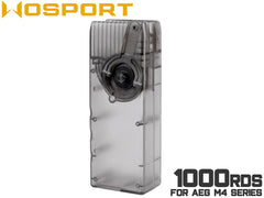 WoSporT ハイスピード リールBBローダー 1000Rds M4 [カラー：ブラック / クリア / コヨーテ / スモーク / クリアブルー / スモークイエロー / レッド / タン]