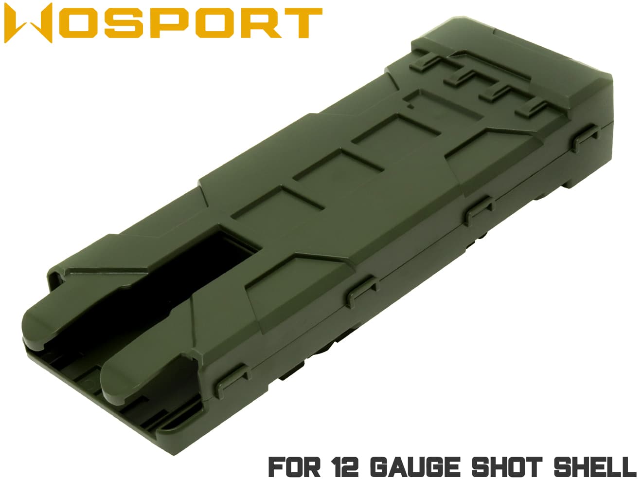 WoSporT 12GA ショットシェルマガジンポーチ MOLLE [カラー：ブラック / クリア / オリーブドラブ / タン]