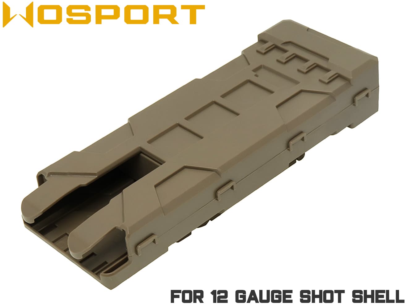 WoSporT 12GA ショットシェルマガジンポーチ MOLLE [カラー：ブラック / クリア / オリーブドラブ / タン]