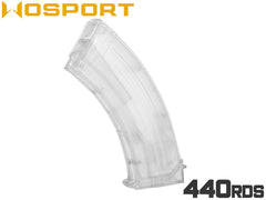 WoSporT AKマガジン型 BBローダー 440Rds [カラー：ブラック / クリア]