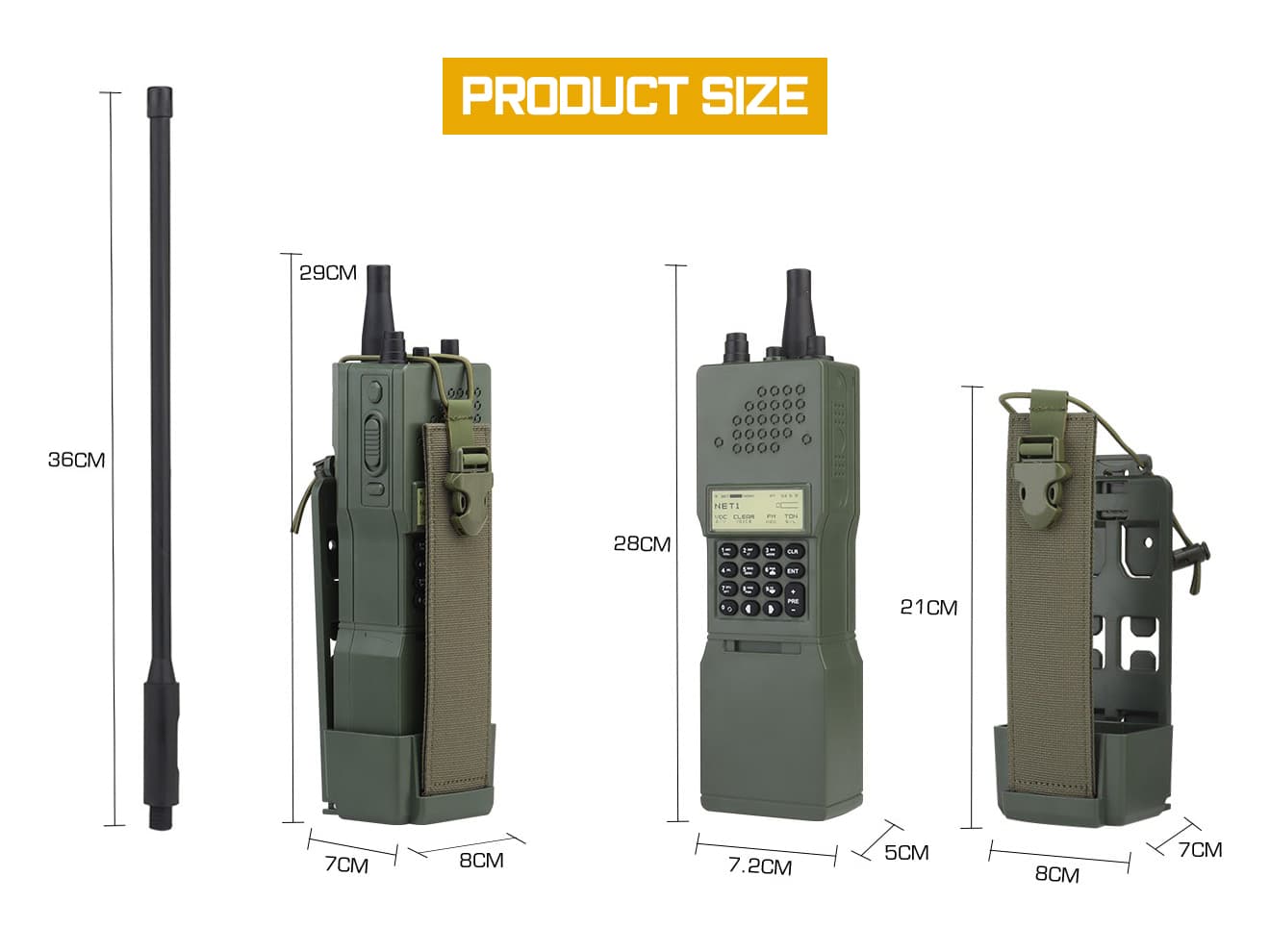 WoSporT PRC-152A ダミーラジオモデル w/ MOLLE アダプター [カラー