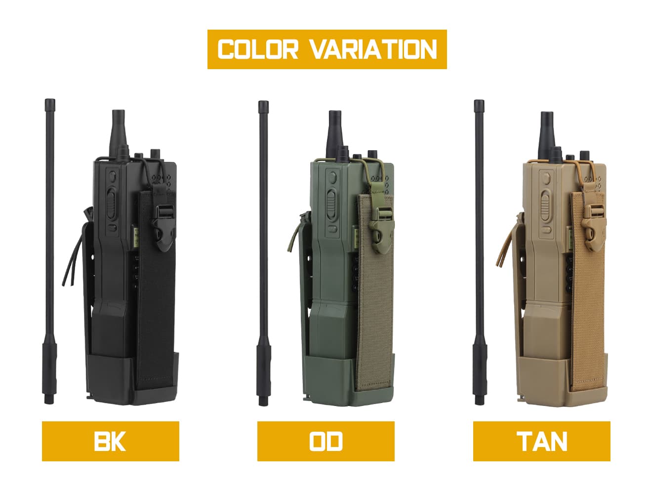 WoSporT PRC-152A ダミーラジオモデル w/ MOLLE アダプター [カラー：BK / OD / TAN]