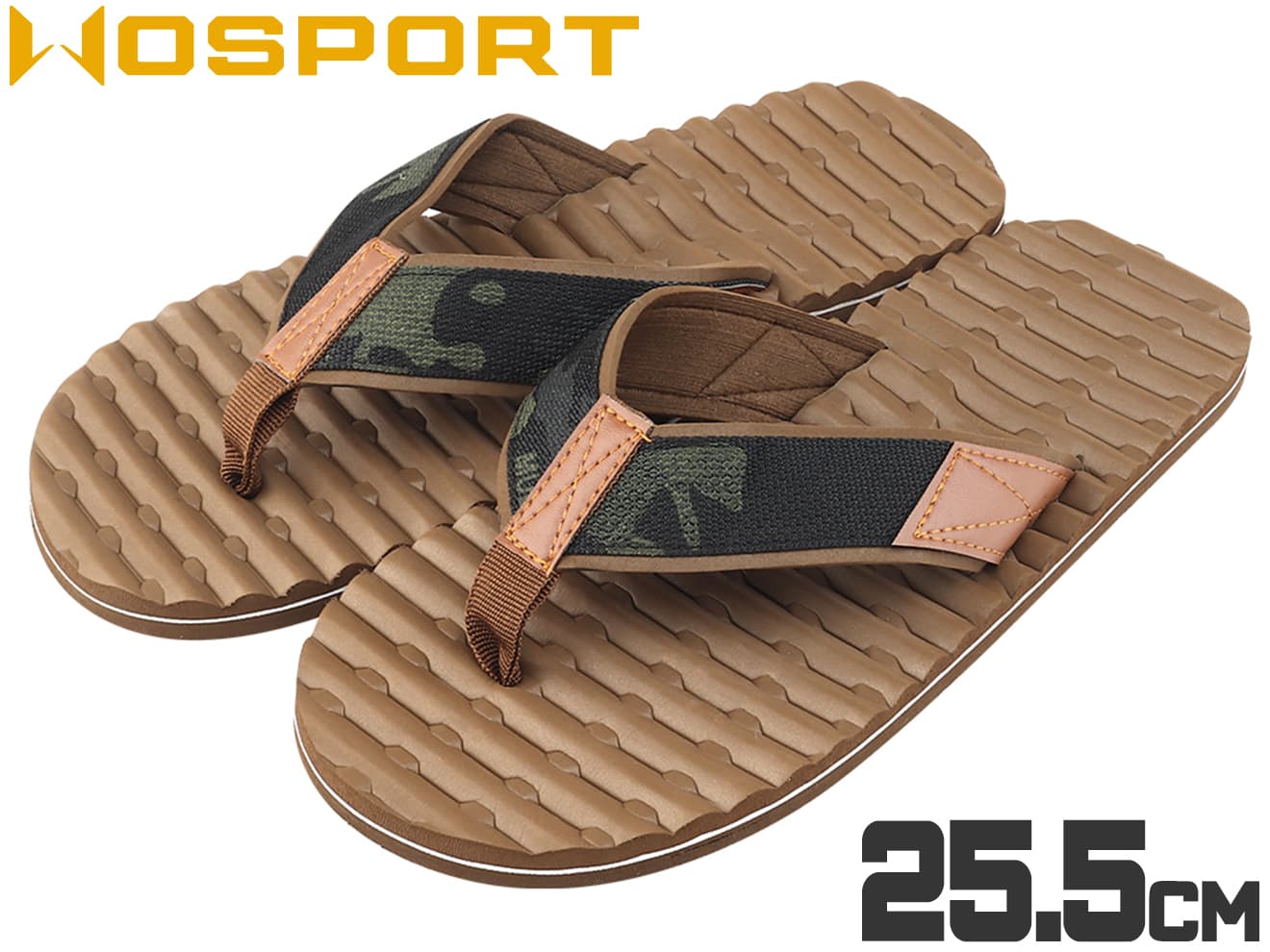 WoSporT タクティカルスタイル ビーチサンダル タン [サイズ：24.5cm / 25cm / 25.5cm / 26cm / 26.5cm / 27cm / 27.5cm]