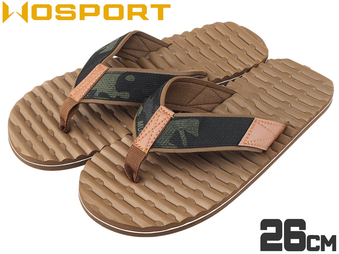 WoSporT タクティカルスタイル ビーチサンダル タン [サイズ：24.5cm / 25cm / 25.5cm / 26cm / 26.5cm / 27cm / 27.5cm]